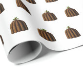 Papier Cadeau Pudding de Noël (Coin rond)