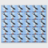 Papier Cadeau Puffin Cute Oiseau de mer Atlantique (Plat)