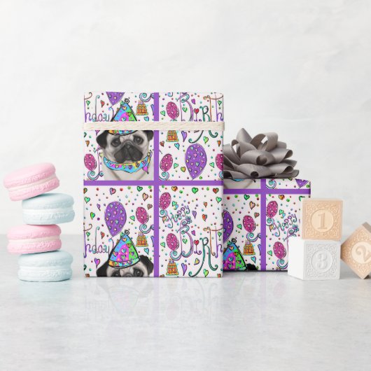 PAPIER CADEAU PUG (Baby Shower)