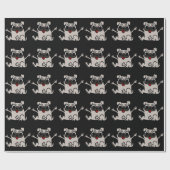 Papier Cadeau Pug heureux (Plat)