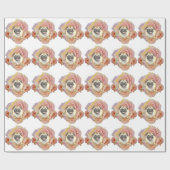 Papier Cadeau PugFlower (Plat)