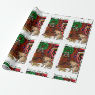 Papier Cadeau Puggle attendant Noël