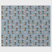 Papier Cadeau Pugs & coeurs (Plat)