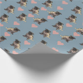 Papier Cadeau Pugs & coeurs (Coin)
