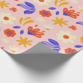 Papier Cadeau Puissance Abstraite des fleurs (Coin)