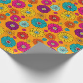 Papier Cadeau Puissance de la fleur funky (Coin)