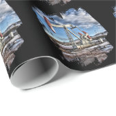 Papier Cadeau Puits de pétrole (Coin rond)