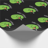 Papier Cadeau Puke-cumber Funny Concomber Pun Dark BG (Coin)
