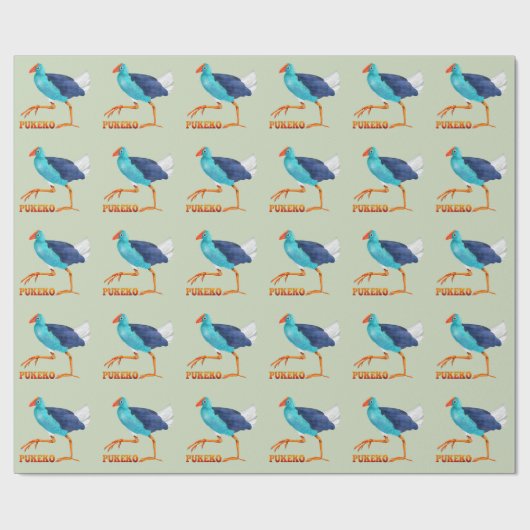 Papier Cadeau Pukeko (Plat)