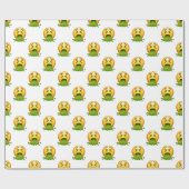 Papier Cadeau puking émoji (Plat)