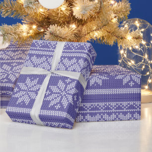 Papier Cadeau Pull de Noël en laine tricotée Noël