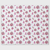 Papier Cadeau Pull de Noël laid et chapeau d'hiver (Plat)
