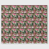 Papier Cadeau Pull de Noël laid Renne et amis (Plat)