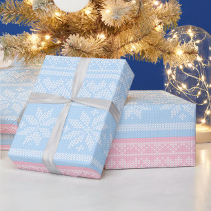 Papier Cadeau Pull de Noël tricoté d'hiver Cadeau de vacances
