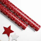 Papier Cadeau Pull douillet d'hiver et cadeaux Rouge