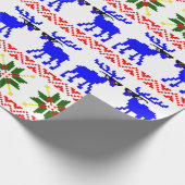 Papier Cadeau Pullover démodé (Fais avec) Renne Noël (Coin)