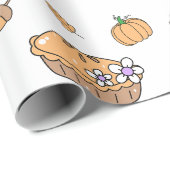 Papier Cadeau Pumpkin Pie Wrapping Paper (Coin rond)