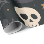 Papier Cadeau Pumpkin, RIP, Ghost Pattern Paper Wrapping Paper (Coin rond)