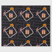 Papier Cadeau "Pumpkin Treats Halloween Wrapping Paper" (Plat)