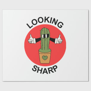 Papier Cadeau Pun de cactus qui en jette
