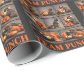 Papier Cadeau Punch Bébé Singe (Coin rond)