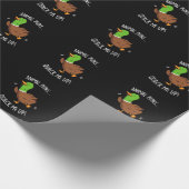 Papier Cadeau Puns Animaux Quack Me Up Funny Pun Canard Dark BG (Coin)