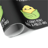 Papier Cadeau Puns de maïs sont un maïs amusant Pun de maïs fonc (Coin rond)
