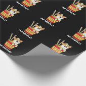 Papier Cadeau Pup Noodles Funny Cup Noodles Pun Dark BG (Coin)