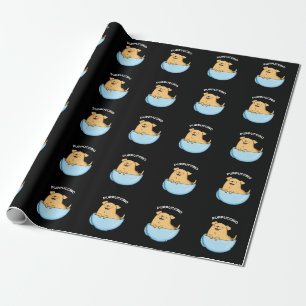 Papier Cadeau Pup-puccino Doggy Doggy Cappuccino Pun Dark BG