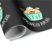 Papier Cadeau Pupcake Pupcake Pupcake Pun Dark BG (Coin rond)