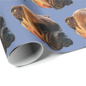 Papier Cadeau Puppy, boîte photo de chien (Coin rond)