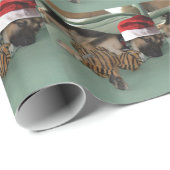Papier Cadeau Puppy de Christmas (Coin rond)