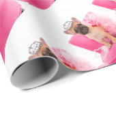 Papier Cadeau Puppy french bulldog disguised (Coin rond)