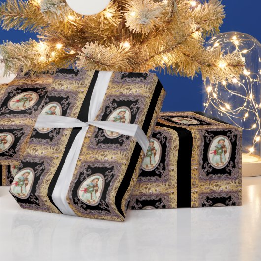 Papier Cadeau Puppy Love Victorian Holiday (Vacances)