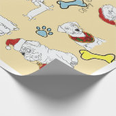 PAPIER CADEAU PUPPY XMAS WRAPPING PAPER (Coin)