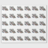 Papier Cadeau Pups dalmate couchage (Plat)
