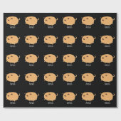 Papier Cadeau Puptato Funny Puppy Potato Pun Dark BG (Plat)