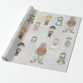 Papier Cadeau Purim Costume Kids Character Collectio (Déroulé)