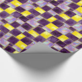 Papier Cadeau Purpel & Jaune | Faux parties scintillant et Opal (Coin)