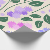 Papier Cadeau Purple and Pink Cornflower Botanical (Coin)