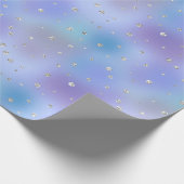 Papier Cadeau Purple Aqua Silver Sparkle Confetti (Coin)