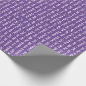 Papier Cadeau Purple "Avec Amour" Personnalisé Écriture Jouée (Coin)