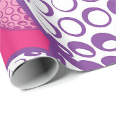 Papier Cadeau Purple Birthday Golf Party (Coin rond)