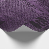 Papier Cadeau Purple & Black Grunge Distressed Journal Vintage (Coin)