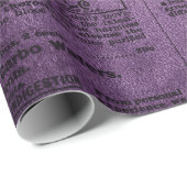 Papier Cadeau Purple & Black Grunge Distressed Journal Vintage (Coin rond)