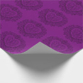 Papier Cadeau Purple Black Heart torse Mariage gothique (Coin)