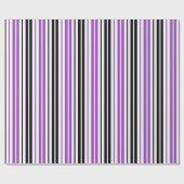 Papier Cadeau Purple Black White Stripes Pattern Design  (Plat)