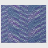 Papier Cadeau Purple & Blue Moiré Stripes Cool Abstrait moderne (Plat)