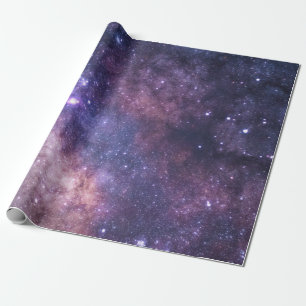 Papier Cadeau Purple Blue Sky Galaxy Starry Étoiles de nuit Mode