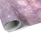 Papier Cadeau Purple Blue Sky Galaxy Starry Étoiles de nuit Mode (Coin rond)